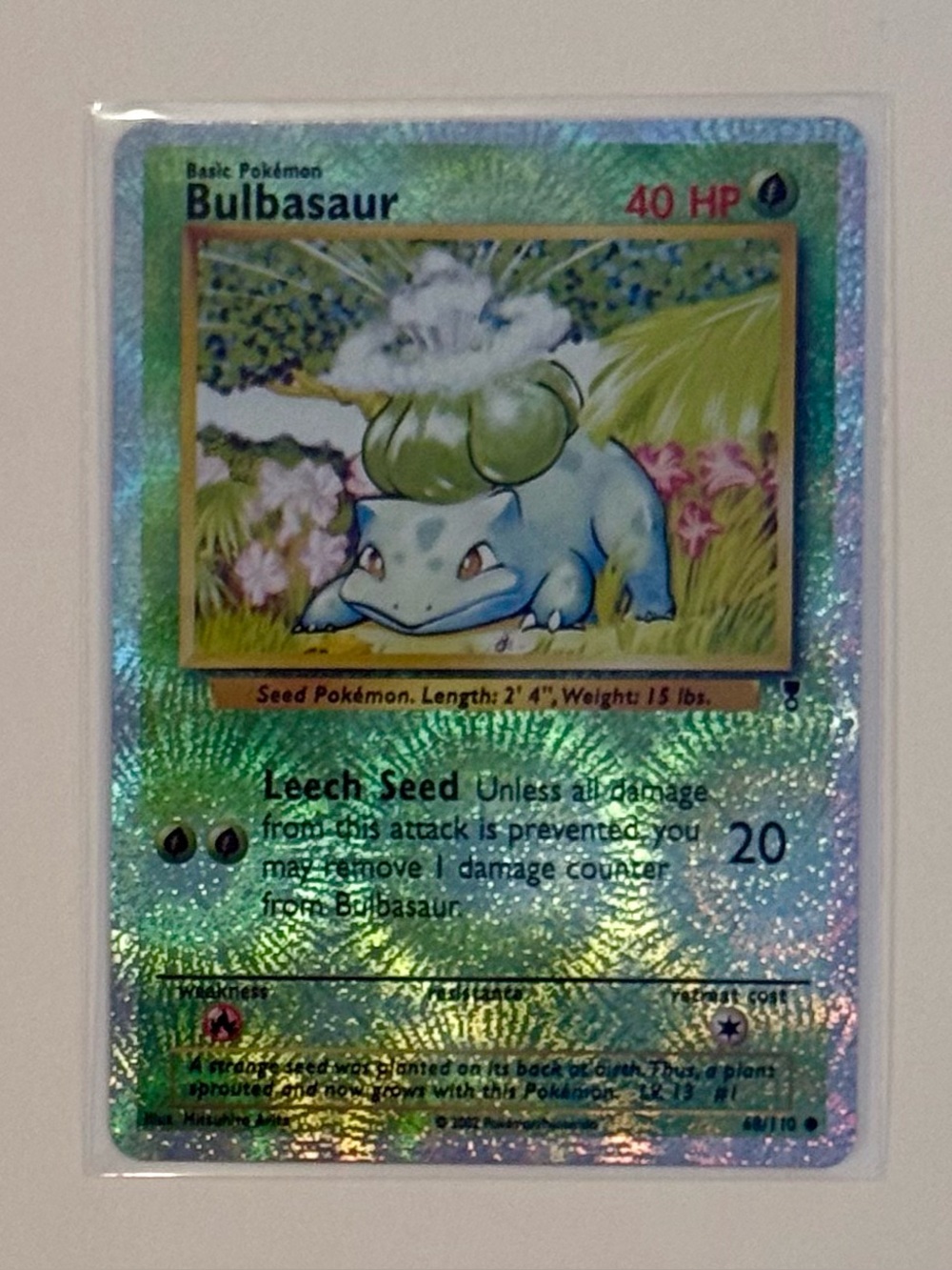 Bulbasaur 68/110 Legendary Collection Holo Rare Vtg Pokemon Fan Art Custom Card